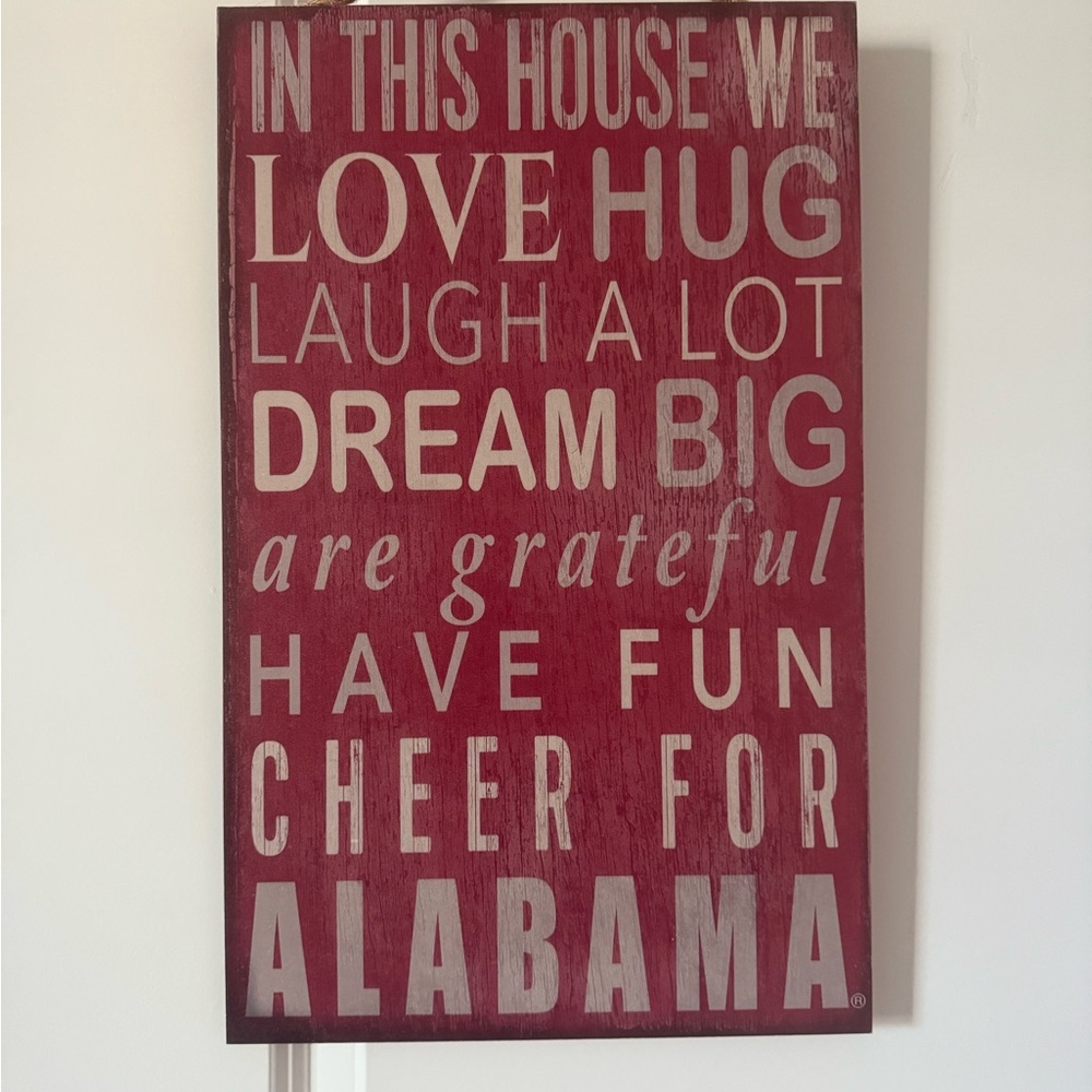 NEW Alabama Football Wall Art Home Decor Hanging Sign Roll Tide
